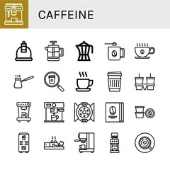 caffeine icon set