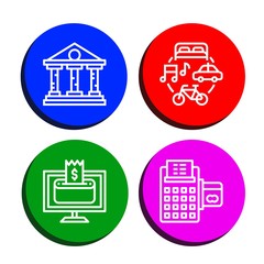 financial simple icons set