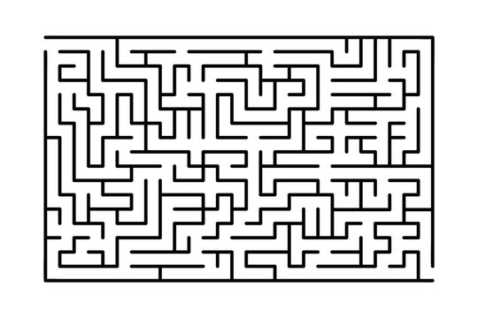 Abstract maze / labyrinth with entry and exit. Vector labyrinth 283.