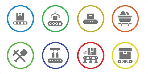 conveyor icon set