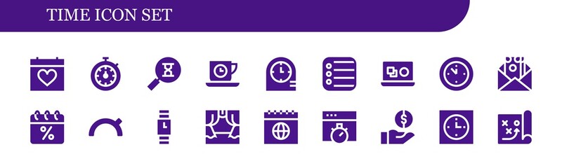 time icon set