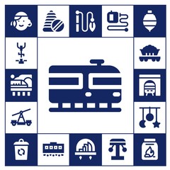 Modern Simple Set of train Vector filled Icons