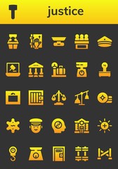 justice icon set