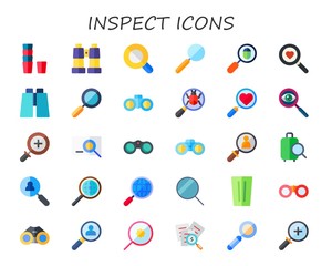 inspect icon set