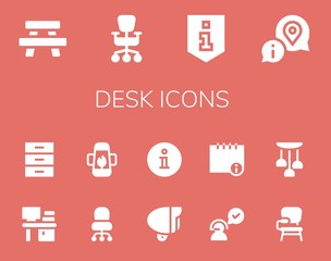 desk icon set