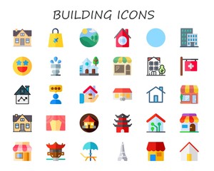 building icon set