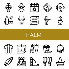 palm icon set