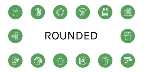 Set of rounded icons