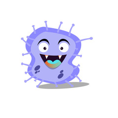 Cartoon Character of Virus, Element for banner, flyer and home page design, Isolated of Virus Illustration.