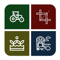 farmer simple icons set