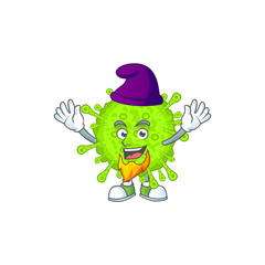 Cute cartoon design of orthocoronavirinae performed as an Elf