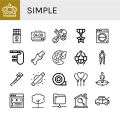 Set of simple icons