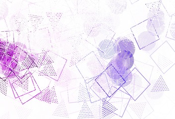 Light Purple vector layout with circles, lines, rectangles.