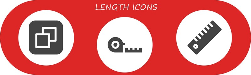 length icon set