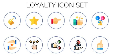 loyalty icon set