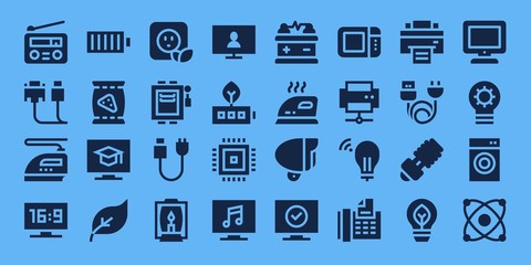 Modern Simple Set of electrical Vector filled Icons