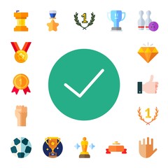 Modern Simple Set of victory Vector flat Icons