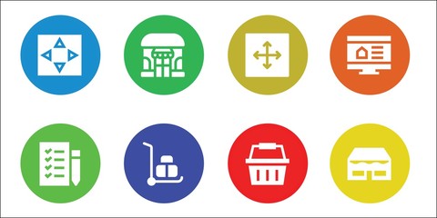 Modern Simple Set of cart Vector filled Icons