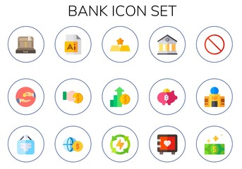 bank icon set