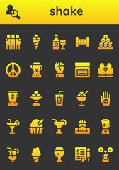 shake icon set