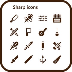 Fototapeta na wymiar sharp icon set