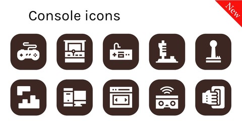 Modern Simple Set of console Vector filled Icons