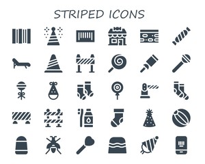 Fototapeta premium striped icon set