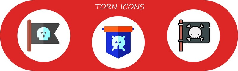 torn icon set