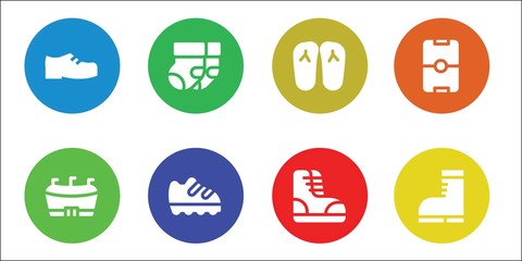Modern Simple Set of foot Vector filled Icons