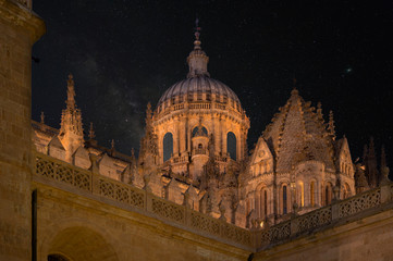 Salamanca Cathedral at night