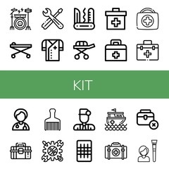 Set of kit icons