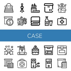 case simple icons set