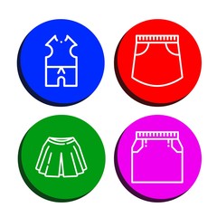 blouse simple icons set