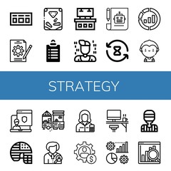 strategy icon set