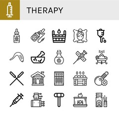 therapy icon set