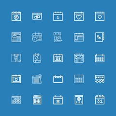 Editable 25 month icons for web and mobile