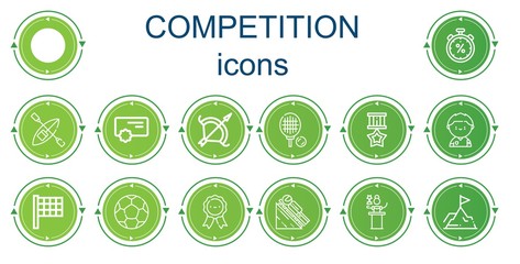 Editable 14 competition icons for web and mobile