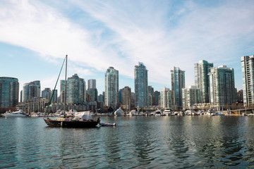 Fototapeta na wymiar Vancouver City in the Sun
