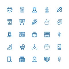 Editable 25 hospital icons for web and mobile