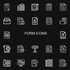 Editable 22 form icons for web and mobile