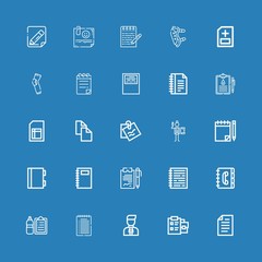 Fototapeta premium Editable 25 notepad icons for web and mobile