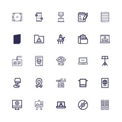 Editable 25 blank icons for web and mobile