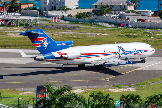 AmeriJet International Boeing 727-200F airplane Sint Maarten airport