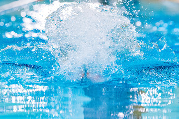 water splash in swimming pool