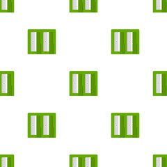 Fototapeta premium Seamless pattern with pencil green. sharpener on white background. Cartoon style. Vector illustration for design, web, wrapping paper, fabric.