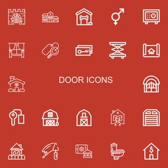 Editable 22 door icons for web and mobile