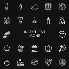 Editable 22 ingredient icons for web and mobile