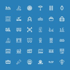 Editable 36 train icons for web and mobile