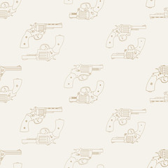 Seamless vector pattern with Revolvers