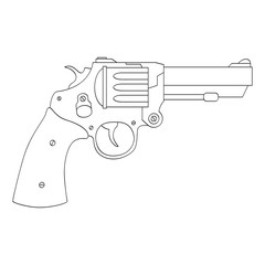Vector monochrome icon with Revolver